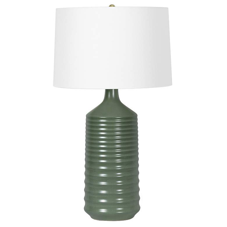 Image 1 Temperance Ceramic Table Lamp (Olive)