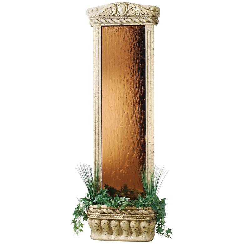 Image 1 Tempered Mirrored Glass 72 inch High Watergarden Fountain