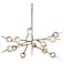 Tempest 56" Wide Satin Silver Leaf 12-Light LED Chandelier