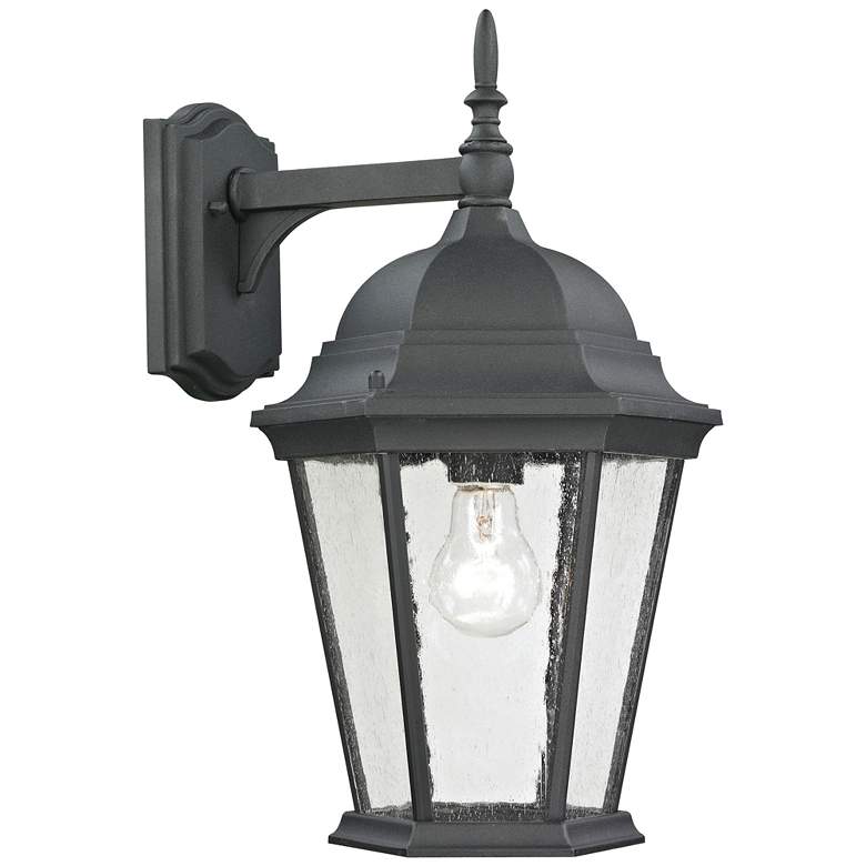 Image 1 Temple Hill 18" High 1-Light Outdoor Sconce - Matte Textured Black