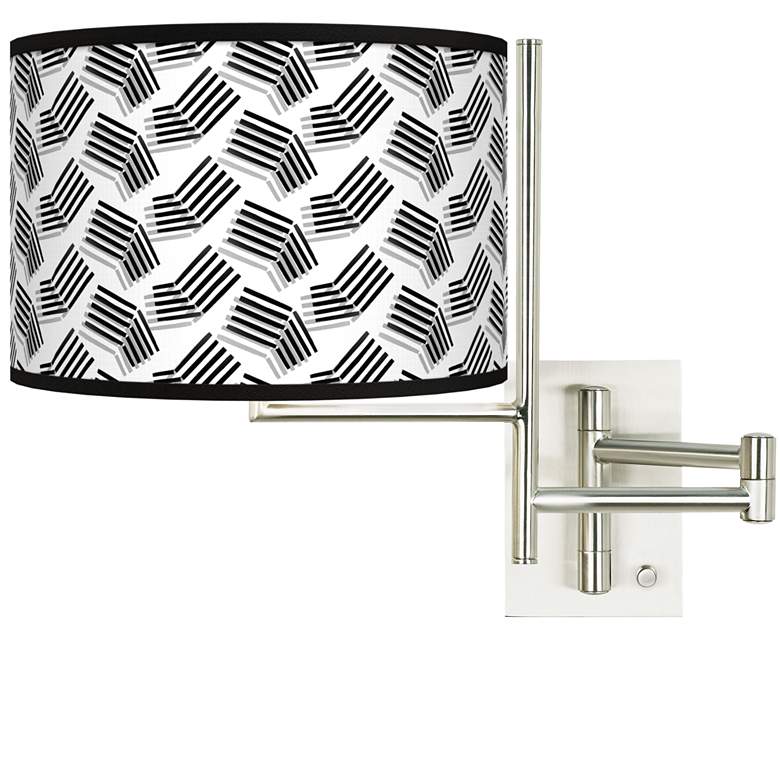 Image 1 Tempo Abstract Angles Plug-in Swing Arm Wall Lamp