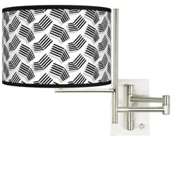 Tempo Abstract Angles Plug-in Swing Arm Wall Lamp