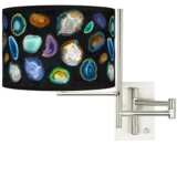 Tempo Agates and Gems II Plug-in Swing Arm Wall Lamp