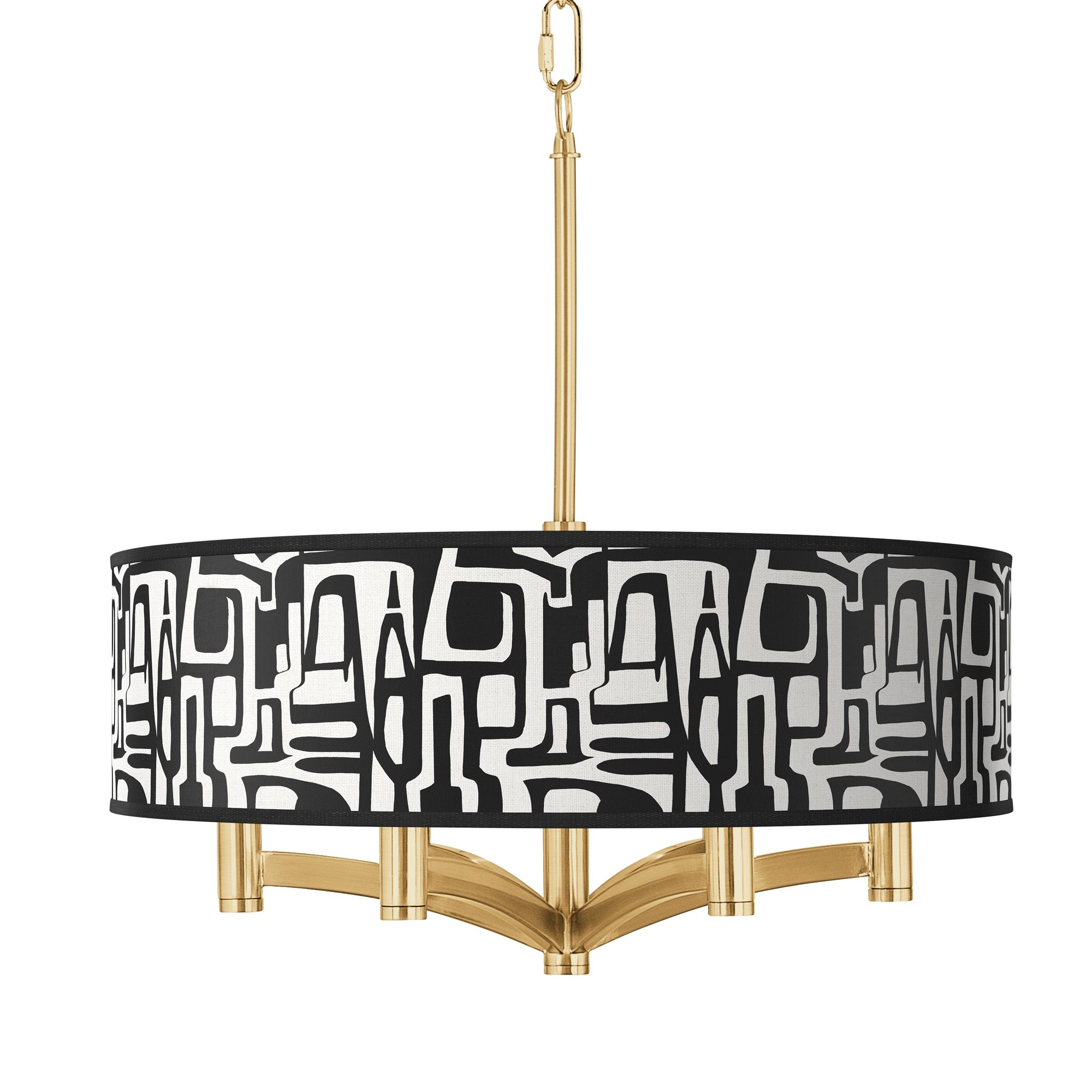 Image Tempo Ava 6-Light Gold Pendant Chandelier