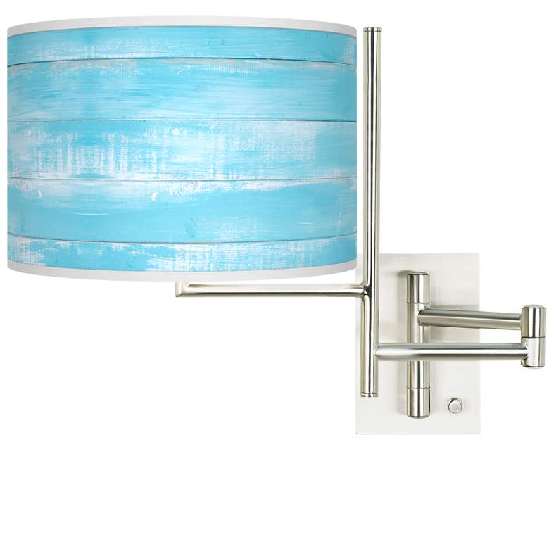 Image 1 Tempo Barnyard Blue Plug-in Swing Arm Wall Lamp
