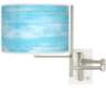 Tempo Barnyard Blue Plug-in Swing Arm Wall Lamp