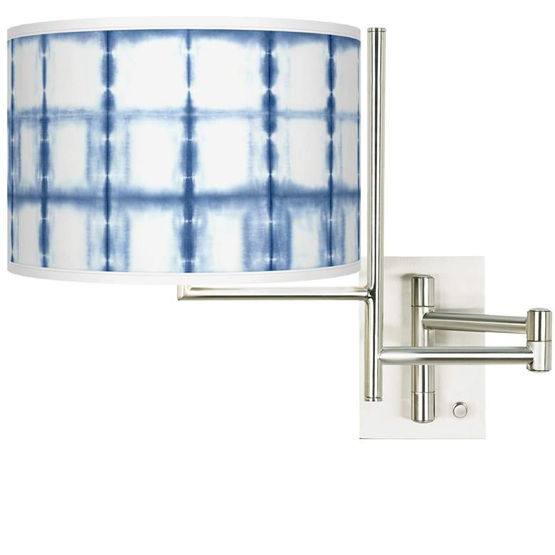 Image 1 Tempo Blue Mist Plug-in Swing Arm Wall Lamp