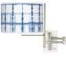 Tempo Blue Mist Plug-in Swing Arm Wall Lamp