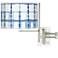 Tempo Blue Mist Plug-in Swing Arm Wall Lamp