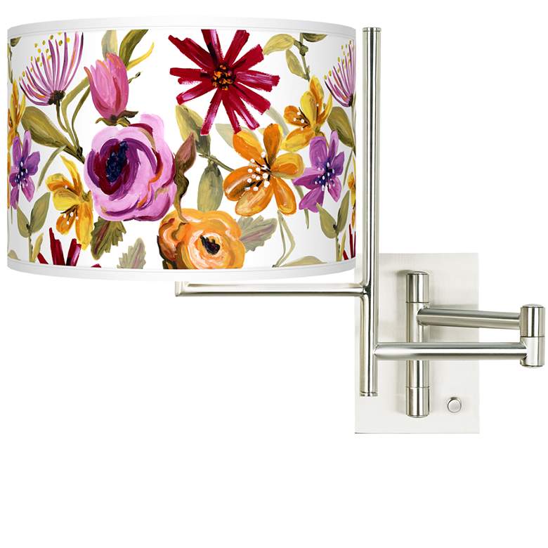 Image 1 Tempo Bountiful Blooms Plug-in Swing Arm Wall Lamp