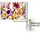 Tempo Bountiful Blooms Plug-in Swing Arm Wall Lamp