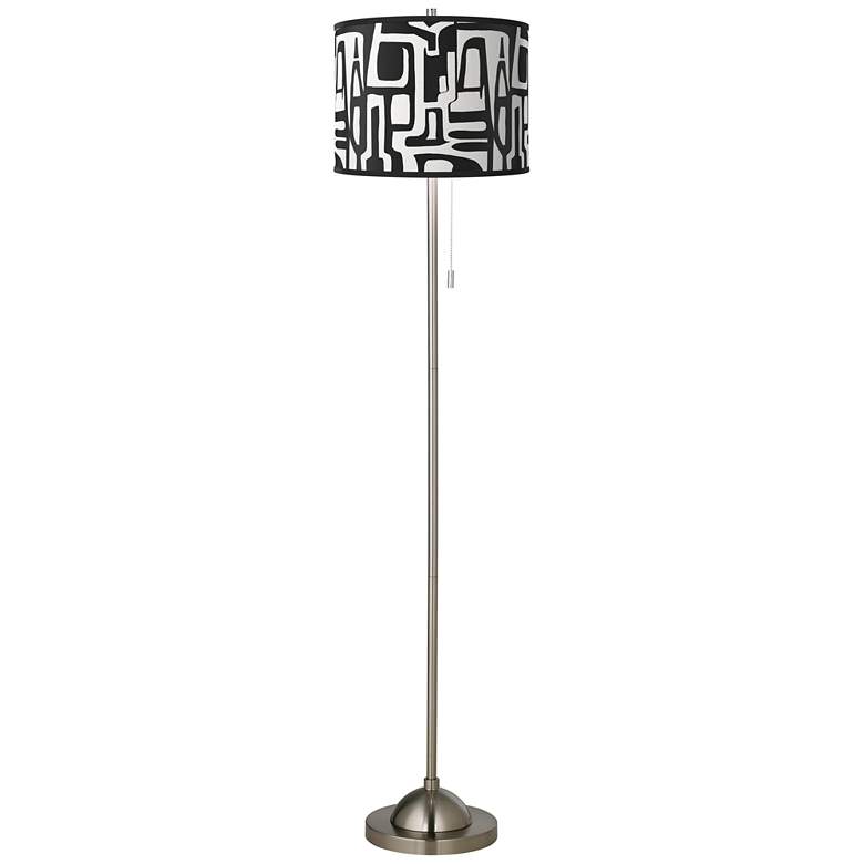Image 2 Tempo Brushed Nickel Pull Chain Floor Lamp