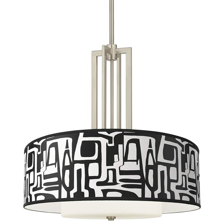 Image 1 Tempo Carey 24 inch Brushed Nickel 4-Light Chandelier