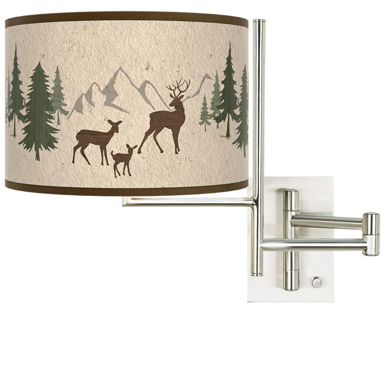 Image 1 Tempo Deer Lodge Plug-in Swing Arm Wall Lamp