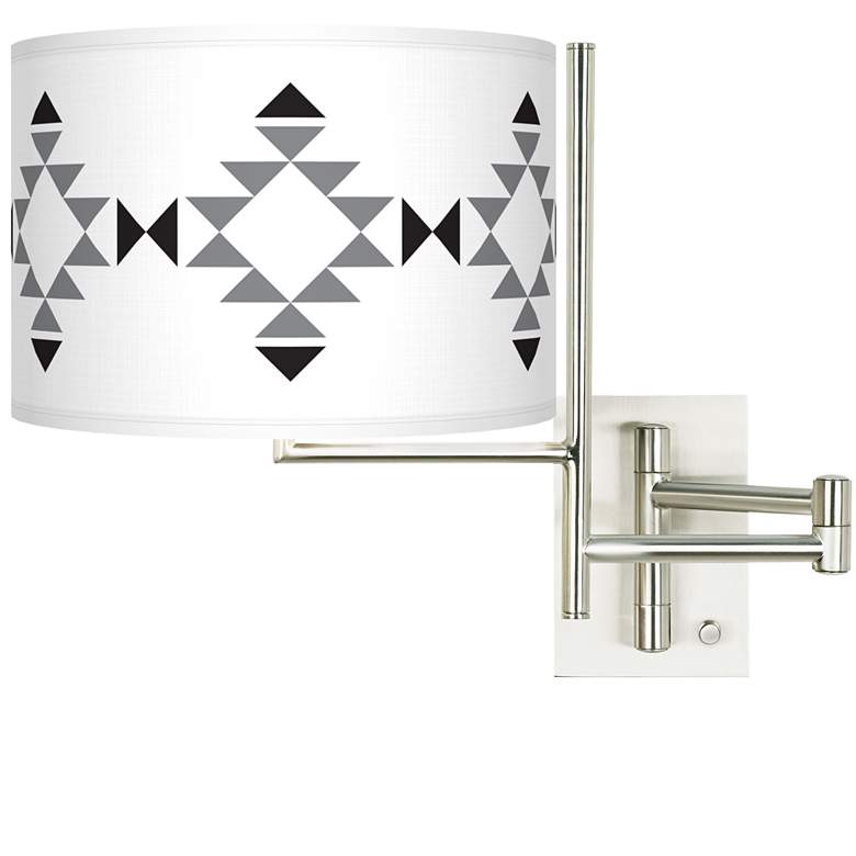 Image 1 Tempo Desert Grayscale Plug-in Swing Arm Wall Lamp