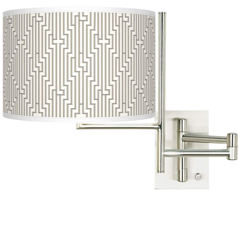 Image 1 Tempo Diamond Maze Plug-in Swing Arm Wall Lamp