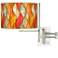 Tempo Flame Mosaic Plug-in Swing Arm Wall Lamp