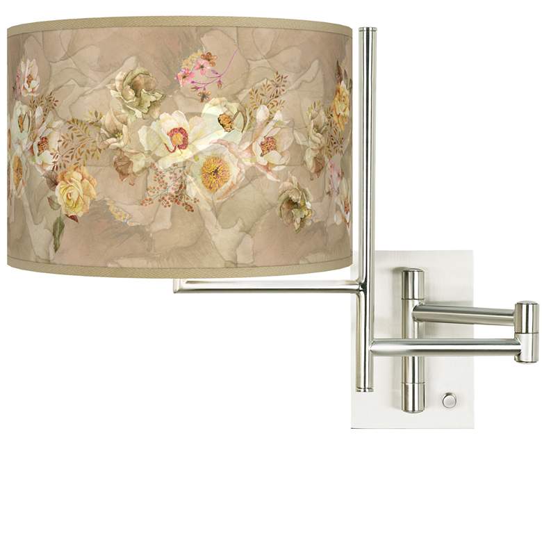 Image 1 Tempo Floral Spray Plug-in Swing Arm Wall Lamp