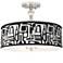 Tempo Giclee 16"W Chrome Semi-Flush Ceiling Light