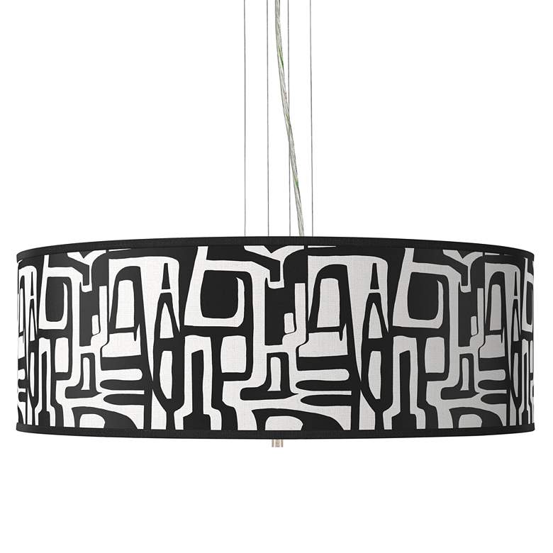 Image 1 Tempo Giclee 24 inch Wide 4-Light Pendant Chandelier