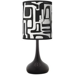 Tempo Giclee Black Droplet Table Lamp
