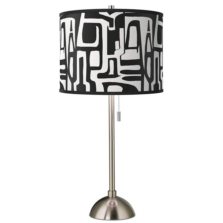 Image 1 Tempo Giclee Brushed Nickel Table Lamp