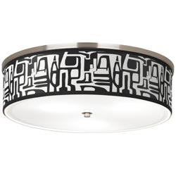 Tempo Giclee Nickel 20 1/4&quot; Wide Ceiling Light