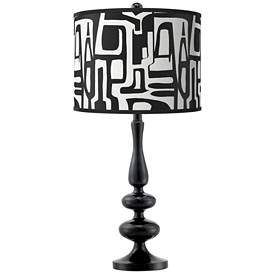 Image1 of Tempo Giclee Paley Black Table Lamp