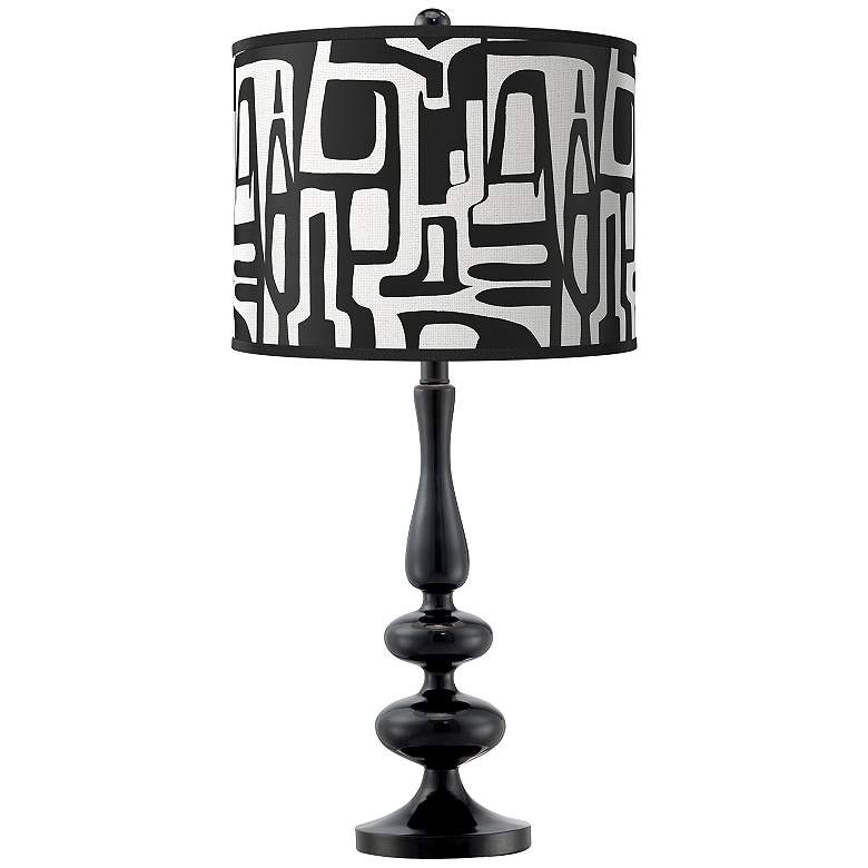 Image 1 Tempo Giclee Paley Black Table Lamp