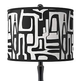 Image2 of Tempo Giclee Paley Black Table Lamp more views