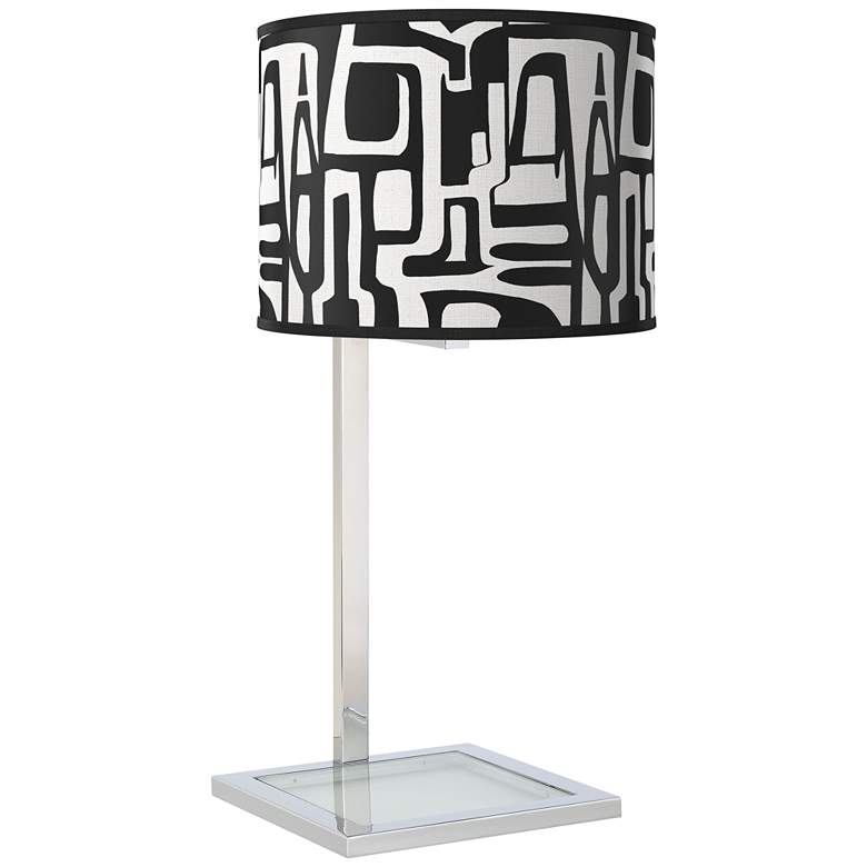 Image 1 Tempo Glass Inset Table Lamp