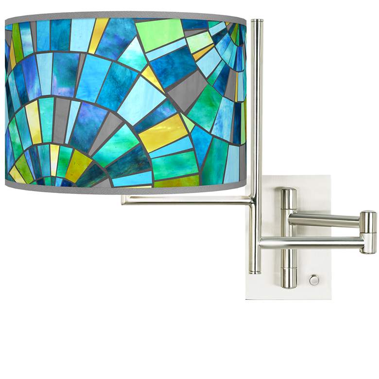 Image 1 Tempo Lagos Mosaic Plug-in Swing Arm Wall Lamp