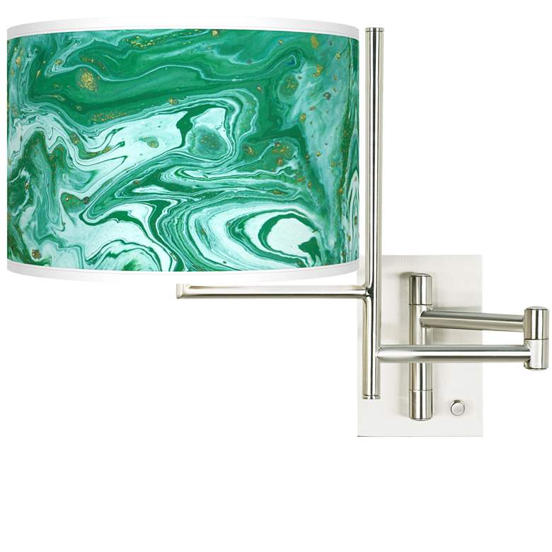 Image 1 Tempo Malachite Plug-in Swing Arm Wall Light