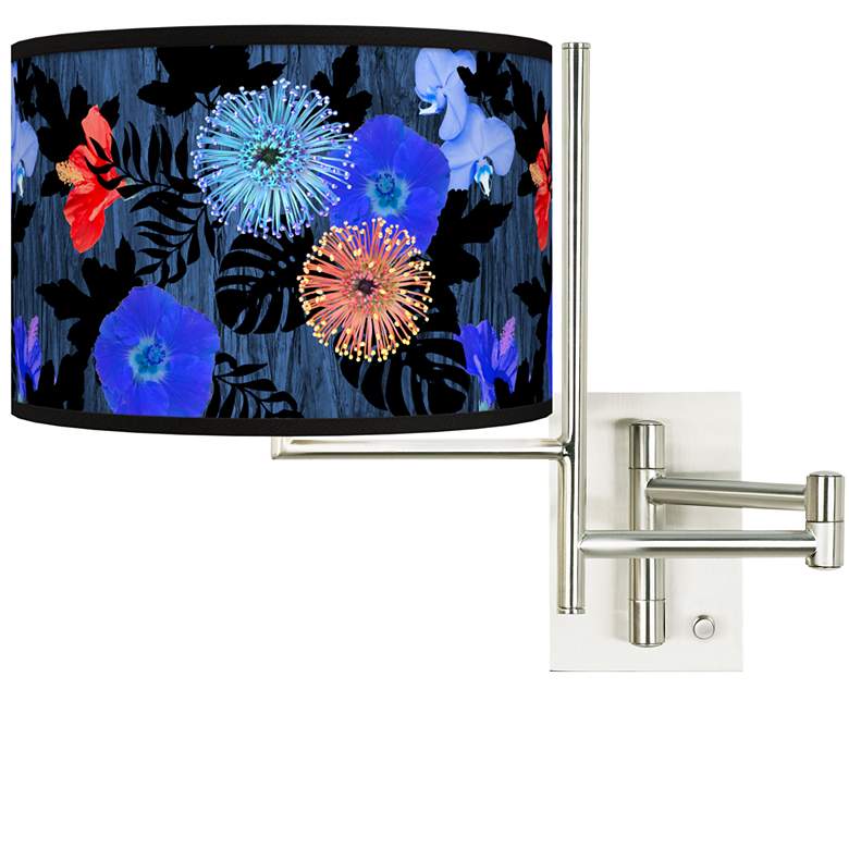 Image 1 Tempo Midnight Garden Plug-in Swing Arm Wall Lamp