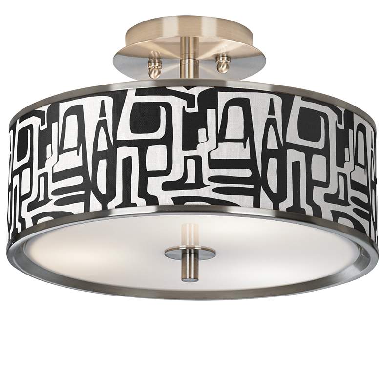 Image 1 Tempo Nickel 14 inch Wide Ceiling Light