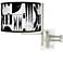 Tempo Noir Marble Plug-in Swing Arm Wall Lamp