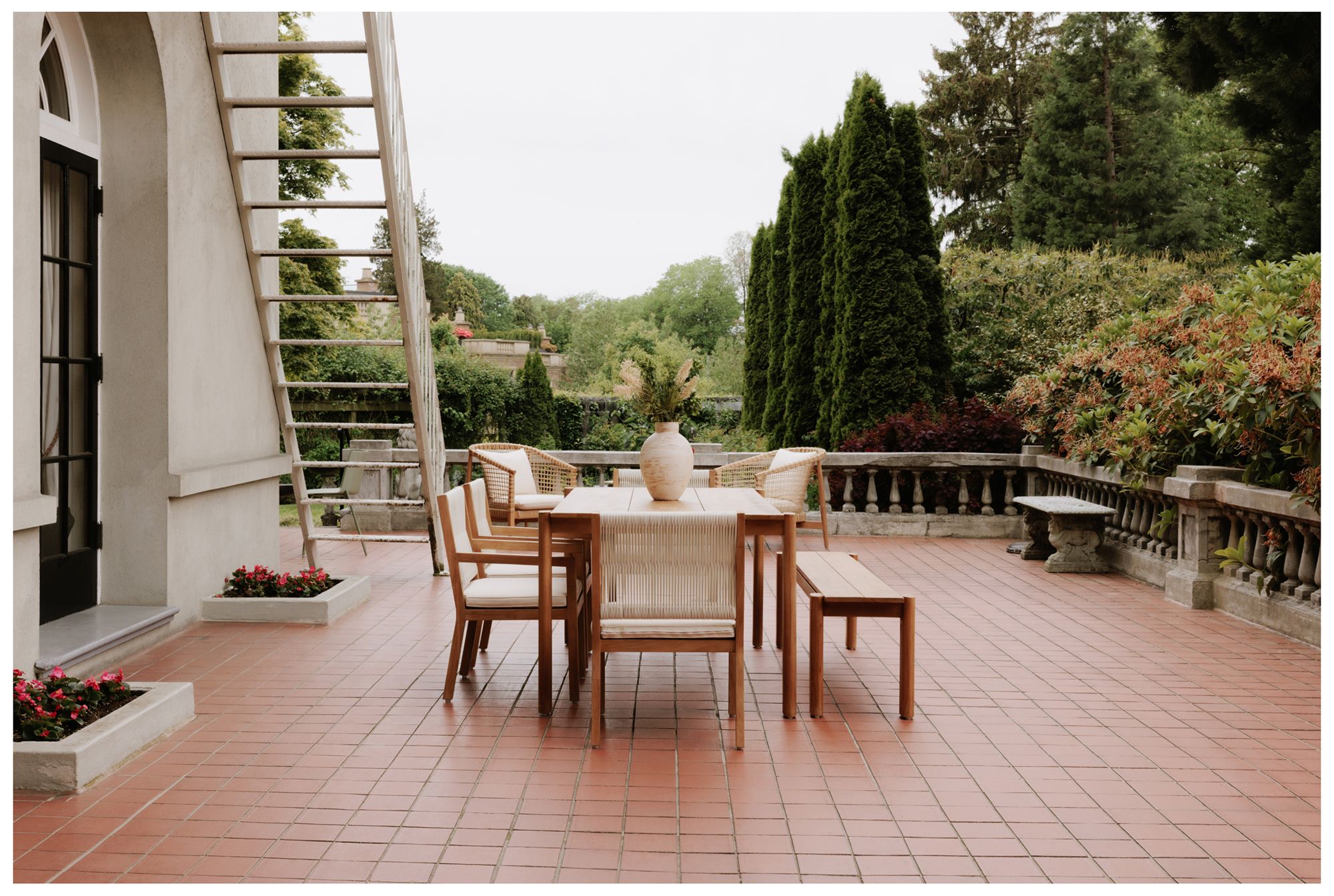 Image 6 Tempo Outdoor Dining Bench Natural more views