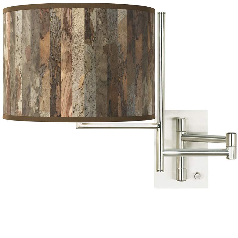 Image 1 Tempo Paper Bark Plug-in Swing Arm Wall Lamp