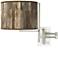 Tempo Paper Bark Plug-in Swing Arm Wall Lamp