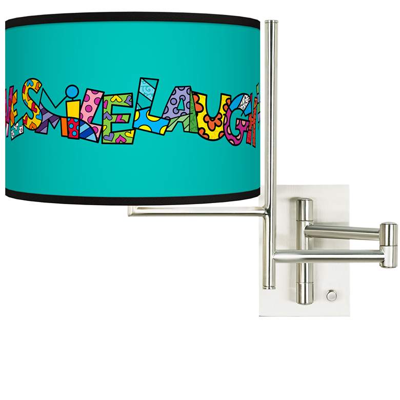 Image 1 Tempo Romero Britto Love Smile Plug-in Swing Arm Wall Lamp