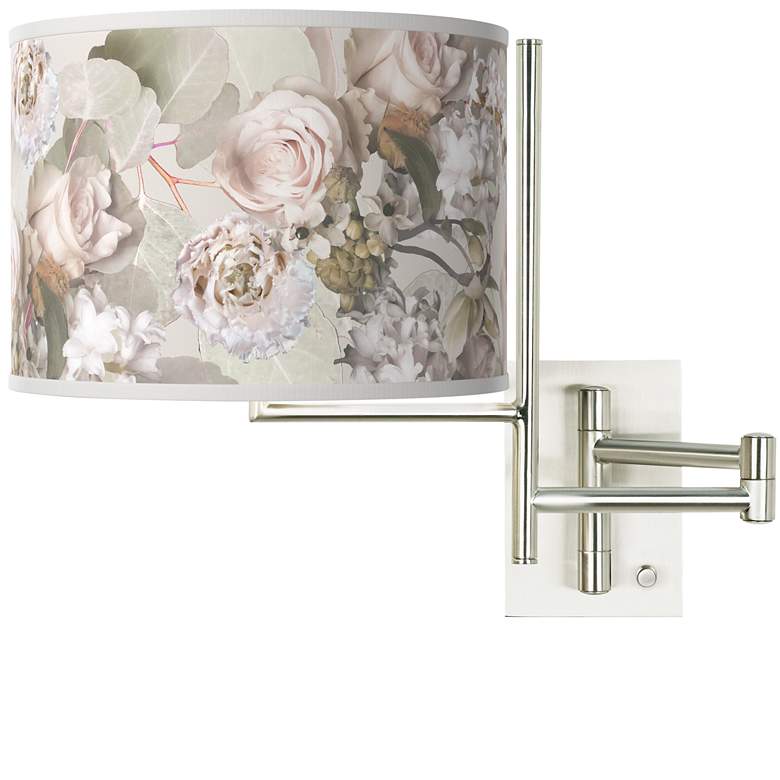 Image 1 Tempo Rosy Blossoms Plug-in Swing Arm Wall Lamp