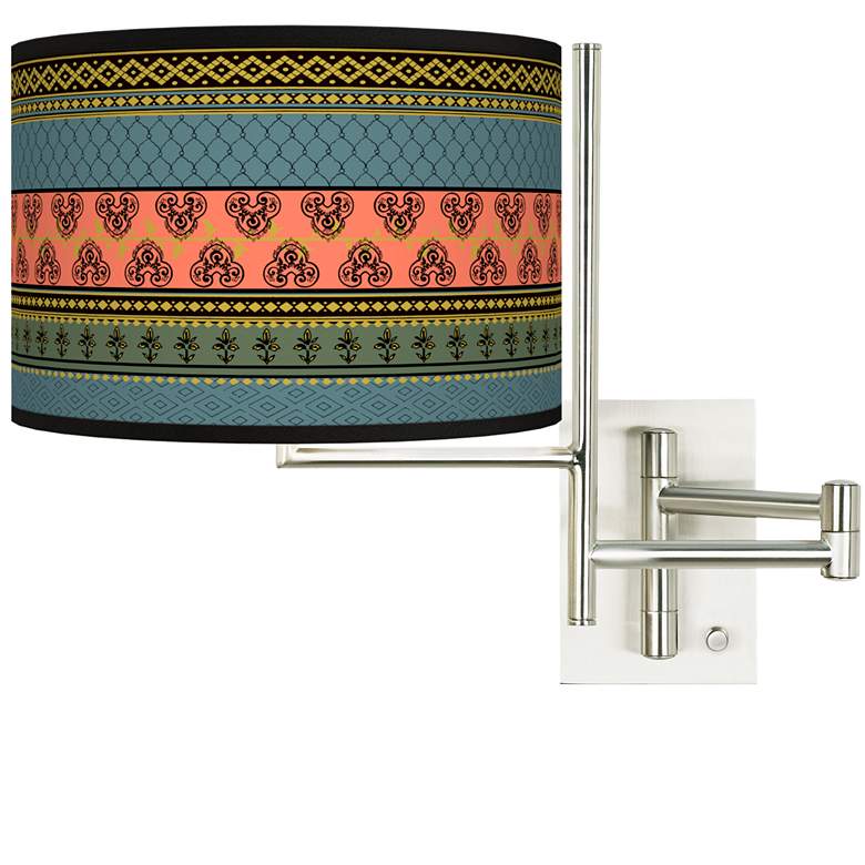 Image 1 Tempo Royal Tapestry Plug-in Swing Arm Wall Lamp