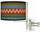 Tempo Royal Tapestry Plug-in Swing Arm Wall Lamp