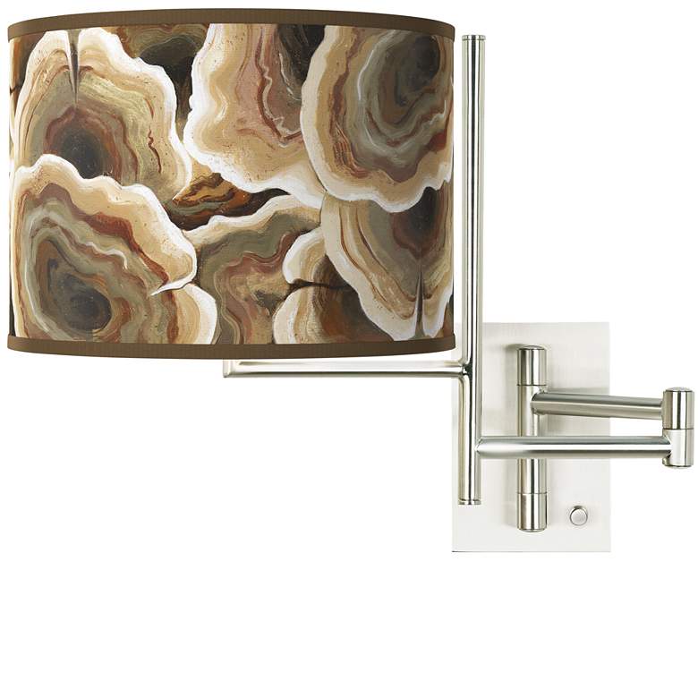 Image 1 Tempo Ruffled Feathers Plug-in Swing Arm Wall Lamp