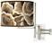 Tempo Ruffled Feathers Plug-in Swing Arm Wall Lamp