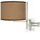 Tempo Simulated Leatherette Plug-in Swing Arm Wall Lamp