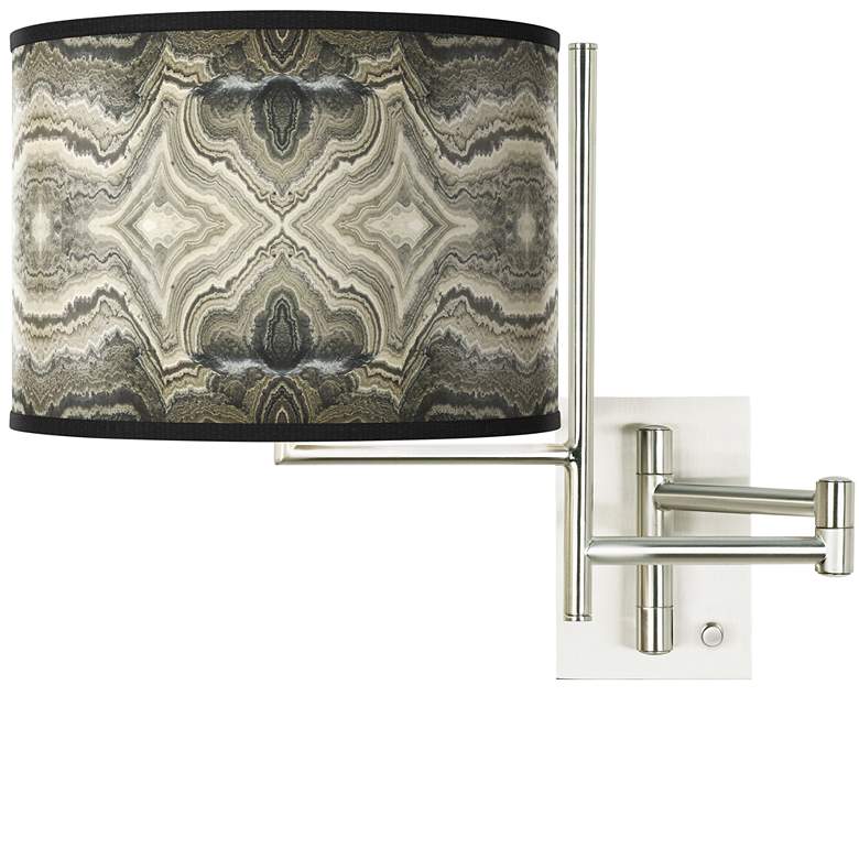 Image 1 Tempo Sprouting Marble Plug-in Swing Arm Wall Lamp