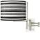 Tempo Stripes Noir Plug-in Swing Arm Wall Lamp