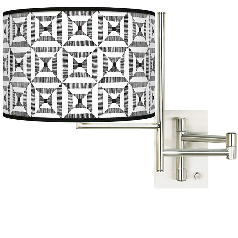 Image 1 Tempo Tile Illusion Plug-in Swing Arm Wall Light