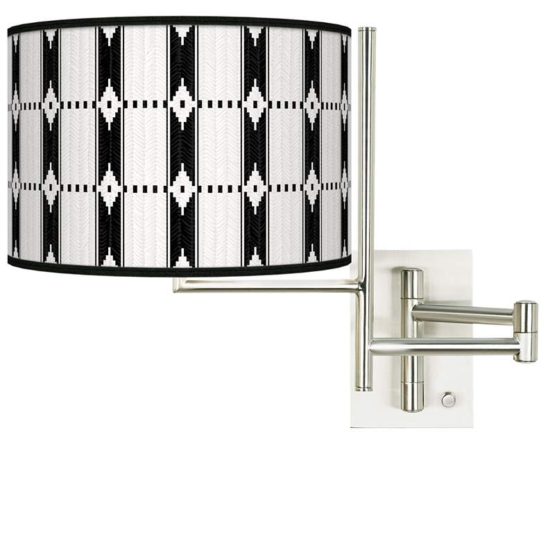Image 1 Tempo Tribal Weave Plug-in Swing Arm Wall Lamp